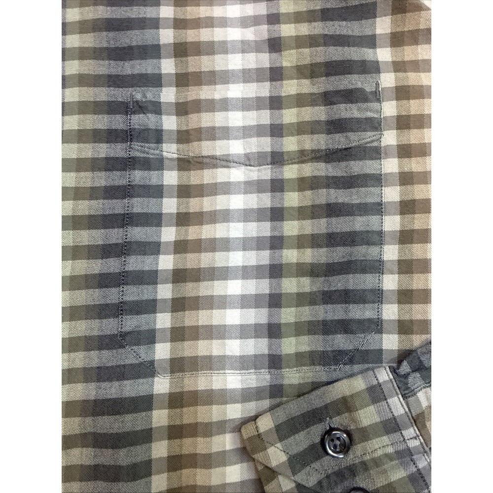 Tommy Bahama Men's Large Plaid Long Sleeve Button Down Shirt Cotton Silk Blend - Picture 3 of 5